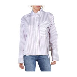 Parker Womens Striped Button Up Shirt, Pink, NWT